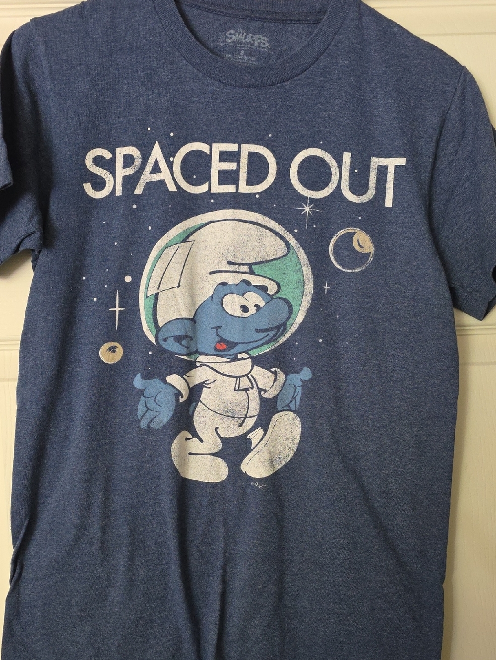 The Smurfs 'Spaced Out' Blue Graphic Tee